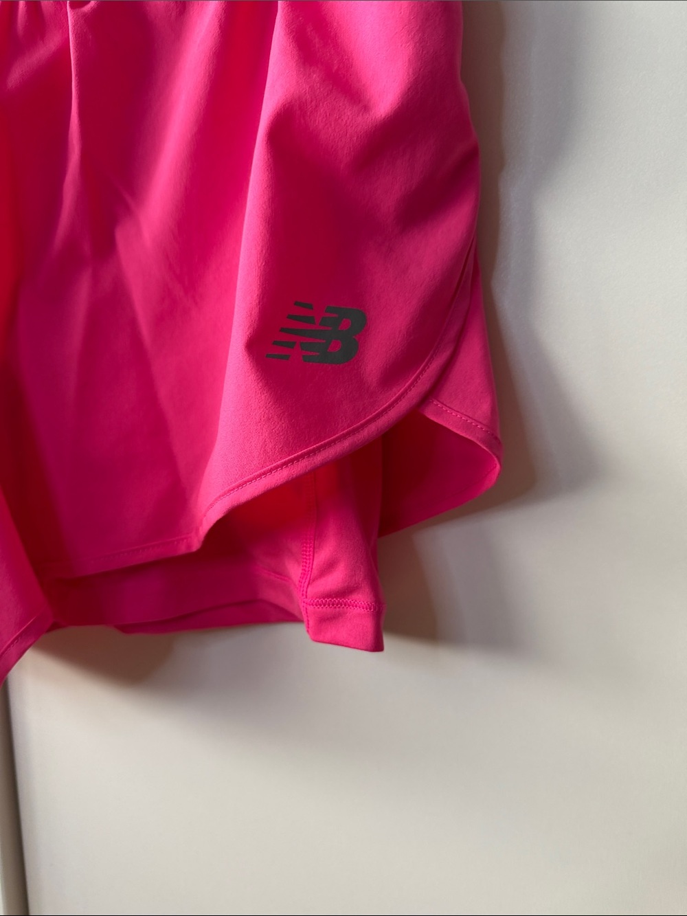 New Balance Women's Neon Pink Athletic Shorts with Logo 3” high rise small